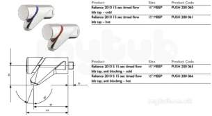 Rwc Water Mixing Products -  Rwc Timeflow 2010s Hot Basin Tap