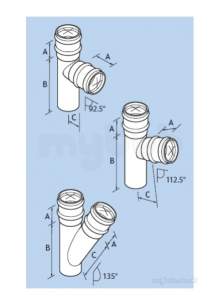 Alumasc Rainwater Products -  Plain 2.5 Inch X92.5d Rw Single Branch Rw1/67