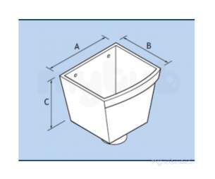 Alumasc Rainwater Products -  Plain 2.5 Inch Rw Head Rectangular Rw1/111