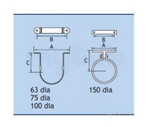 Alumasc Rainwater Products -  Pc F/j 76mm Round Pipe Clip Rw2/237