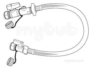 Filling Loop Non Return Valves Strainers -  Rwc 15mm Combi-boiler Filling Loop