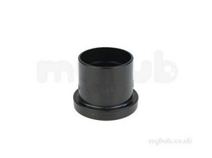 Center Soil Waste and Overflow -  Center Boss Adaptor 110mm X 50mm Black