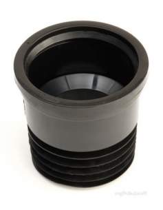 Center Soil Waste and Overflow -  Center Soil To Drain Adaptor 110mm Black