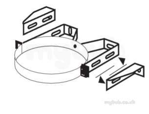 Specflue Twinwall System -  250mm Iflue Wall Band Ext Brackets S/s