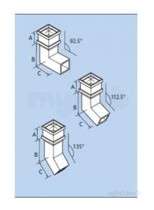 Alumasc Rainwater Products -  Plain 3 Inch X 3 Inch X 135d Sq Bend Rw33/b/xx