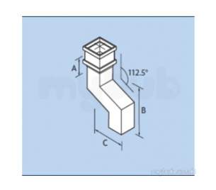 Alumasc Rainwater Products -  Plain 3 Inch X 3 Inch X 3 Inch Sq Offset Rw33/po/3