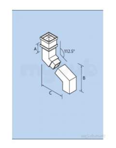 Alumasc Rainwater Products -  Plain 3 Inch X 3 Inch X 21 Inch Sq Offset Rw33/ao/21