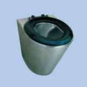 Twyfords Commercial Sanitaryware -  Vecta Ss8302 Flr Mtd Pan Seat And Lid Ss8302ss