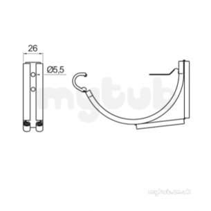 Lindab Rainwater -  Lindab Adj Fascia Bracket 150mm Coated