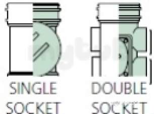Polypipe Soil -  110mm Short Access Pipe Dbl/sckt Swa44-b