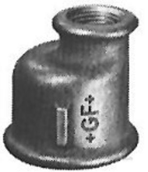 Crane Black Malleable Large -  Crane Black Malleable Ecc Socket -180 1 1/2 X 1/2