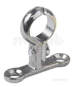 Lawtons Brass Rings -  Screw On Bracket - Chrome - Cast - 15mm