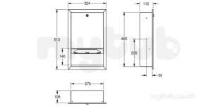 Sissons Stainless Steel Products -  Rodan Recess Paper Towel Dispenser