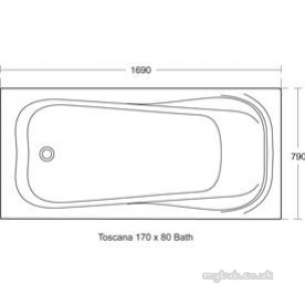 Ideal Standard Sottini Baths and Panels -  Ideal Standard Toscana 170 X 80cm Idealcast Bath Wh