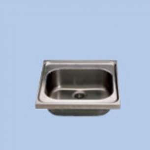 Twyfords Commercial Sanitaryware -  Vecta Ss9223 600 X 600 Two Tap Holes Hospital Sink Ss Ss9223ss