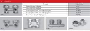 Myson T6 Range -  Myson Twin Entry Valve Angled Teva