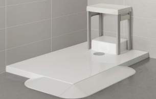 Saniflo Shower Cubicles -  Traymatic 900x900 Shower Tray Cw Antislip Ext