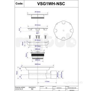 Mcalpine Waste traps overflow -  Mca Valve Gully Wh Cover Plate Nsc