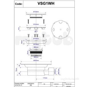 Mcalpine Waste traps overflow -  Mca Valve Gully White Cover Plate