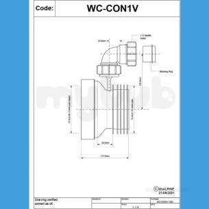 Mcalpine W C Connectors -  Mcalpine Wc-con1v Straight Wc Connector Universal Boss