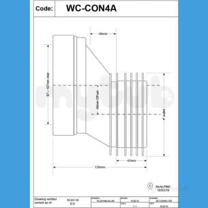 Mcalpine W C Connectors -  Mcalpine Wc-con4a Offset Wc Connector 40mm