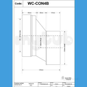 Mcalpine 40mm Offset Wc Conn Wc-con4b