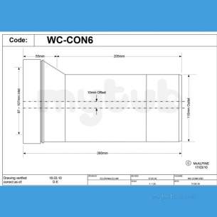 Mcalpine W C Connectors -  Mcalpine 20mm Adj Offset Wc Conn Wc-con6