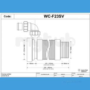 Mcalpine Wc-f23sv Flexible Pan Connector