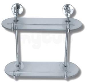 Metal Znojmo Mephisto Bathroom Accessories -  Mephisto Two Tier Shelf Chrome 6873