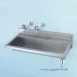 Armitage Shanks Doon Sink S5996 Two Tap Holes 180x60 Pol S/s Db Lh