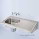 Armitage Shanks Clyde S6531 No Tap Holes Left Hand Bowl Plaster Sink Ss
