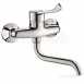 Delabie Wall Mtd Mech Mixer Swiv Spout L200 Hygiene Lever Offset Sp