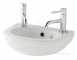 Dura Cloakroom Basin 450mm Two Tap Holes Inc Fixings White 26.0012