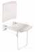 Delabie Lift-up Comfort Shower Seat With Backrest Plus Leg White Epoxy