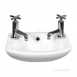 Loire 450 X 275 Cloakroom Basin Two Tap Holes White 75.0019