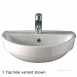 Twyford Refresh Re4221 550 One Tap Hole Basin Sc Re4221sc