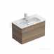 Softmood 800mm Basin Unit 2 Drwr Gl Lgry