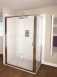 White Aqua 4 Clear Glass Telescopic Corner Entry Shower Door 1850mmx800mm