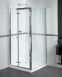 Fen0900aqu Polished Silver Shine Clear Glass Bi-fold Shower Door 1850x900mm