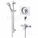 Polished Chrome Capri Capri Dual Control Thermostatic Recessed Shower Valve With Riser