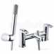 Bristan Sm Bsm C Polished Chrome Smile Deck Double Handle Mount Bath Shower Mixer