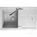 Polar White Bali Kitchen Sink Reversible With Compact Single Bowl And Drainer