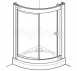 Coram Obccuwf White Optima Crescent Shower Enclosure Frame Pack 850mm