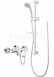 Deva Laccmanm02 Chrome Lace Manual Shower Mixer With 1 Spray Handset Rail Hose